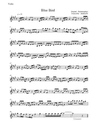 Blue Bird In 2020 Violin Sheet Music Sheet Music Violin