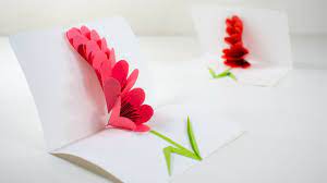 Add just 1 dot of glue on the center petal of both sides of your flower bunch. Pop Up Flower Card Tutorial Diy Youtube