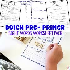 This video is ideal for. Free Dolch Pre Primer Sight Words Worksheets Fun With Mama