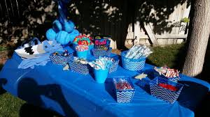 Shark Candy Table Candy Table Shark Party Candy