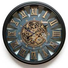 ··· factory hot sale round clock gear roman numeral home decoration cog clocks black. Buy Themis Metal Moving Gears Wall Clock 72cm Online Oh Clocks