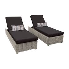 All weather wicker outdoor tub chairs set of 2. Tk Classics Coast Wheeled Wicker Outdoor Chaise Lounge Chair Set Of 2 Hayneedle