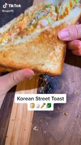 Easy Korean Toast Recipe Food Tiktok Video Food Videos Desserts Diy Food Recipes Fun Baking Recipes