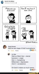 The original quoted article in german can be found here. Sarah S Scribbles Terday At Millennials Are Disillusioned Dance Somb Andesen Steph Brewer Well The Last Stage Of Grief Is Acceptance Reply Tizsee Wait So Si Funny Memes Tumblr Funny Stupid