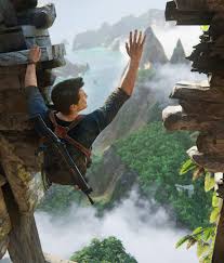 At the start of the chapter head right until you see a fallen log resting over two bits of rock, making a little arch. Uncharted 4 The Greatest Story Ever Played