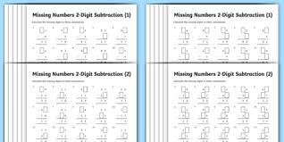 If the difference is even, color the fish yellow. Subtraction 2 Digit Missing Numbers Differentiated Worksheet Worksheet
