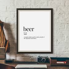 Beer Funny Dictionary Definition Food Series Wall Decor Framed Art For Cafe Home Res Framed Art Custom Framing Funny Wall Decor