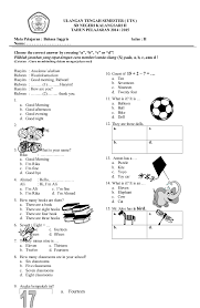 Contoh soal sd kelas vi bahasa inggrisfull description. Contoh Soal Uts Bahasa Inggris Kelas 2 Sd Semester 2017 Srusdpok