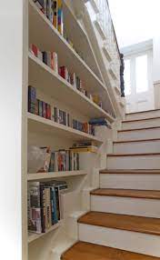 White Terrace Staircase Bookshelf House Design Home Remodeling Home