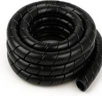 Electriduct 1 Inch Heavy Duty Spiral Wrap HDPE Flexible Plastic Cable  Sleeve Hose Protector 10 Feet - Black