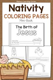 Christmas, coloring, free, nativity, page, printable. Nativity Coloring Pages Mamas Learning Corner