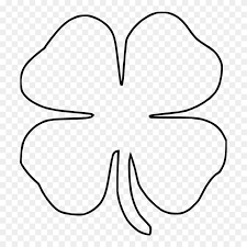 Print all of our four leaf clover coloring page and wear out your green crayons. Four Leaf Clover Coloring Pages Clover Clipart Black And White Stunning Free Transparent Png Clipart Images Free Download