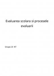 (2), în scopul uniformizării cerințelor reglatorii de organizare a evaluării în procesul educațional în învățământul primar și secundar. Eseu Evaluarea Scolara Si Procesele Evaluarii 481479 Graduo