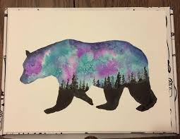 Forest Bear. Watercolor