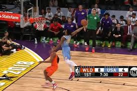 Shaq was not happy when caloscoped on instagram photoshopped a picture of donovan mitchell dunking on him, dm'ing the artist some strong. Donovan Mitchell Shines In Rising Stars Game Despite Usa Team Loss Slc Dunk