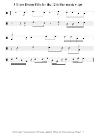 As the title says really. 5 Blues Drum Fills For The 12th Bar Music Stops Learn Drums For Free