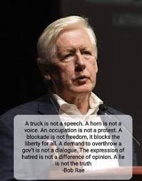 🇨🇦🍁🙏 A truck is not a speech. A horn is not a voice. An occupation is  not a protest. blockade is not freedom, it blocks the liberty for all. A  demand to