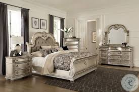 The pleasing color of this bedroom set will have you loving your room. Cavalier Silver Panel Bedroom Set In 2021 Sleigh Bedroom Set Bedroom Set Bedroom Panel