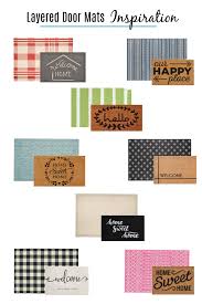 The rug is on the thin side with a rubber backing. Layered Door Mats For Spring Beneath My Heart