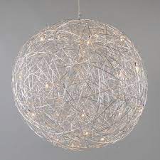 hanglamp draht bol 80cm aluminium hanglamp hangende lampen verlichting