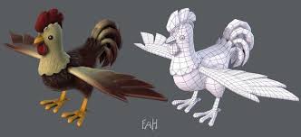 Chicken Cartoon Basev02 3d Model Cartoon 3d Model Drawings