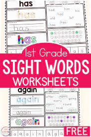 Most kids enhance their social management skills through interactions and relationships with others. Free Printable First Grade Sight Word Worksheets