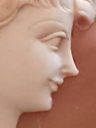 Beautiful Cameo vintage rare exquisite Coral shell authentic