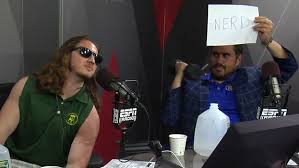 Basketball, colloquially referred to as hoops, is a team sport in which two teams, most commonly of five players each, opposing one another on a rectangular court. Big Cat And Pft Talk It Out With Rovell Espn Video