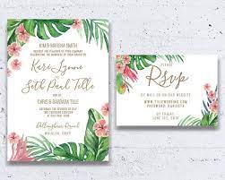 Tropical Wedding Invitation Beach Wedding Invitations Destination Wedding Invit Beach Theme Wedding Invitations Hawaiian Wedding Invitations Tropical Wedding