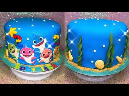 Amazing fondant cake ideas | easy cake decorating ideas | fondant baby shark cakelink video: Baby Shark Cake Youtube