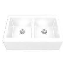 Are quartz sinks hard to keep clean. Karran Quartz 34 Inch Double Apronfront Sink In White The Home Depot Canada