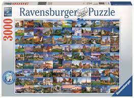 Aquarius puzzle 3000pcs marvel cast jigsaw puzzle. Ravensburger Jigsaw Puzzle 99 Beautiful Places Of Europe Toy At Mighty Ape Australia