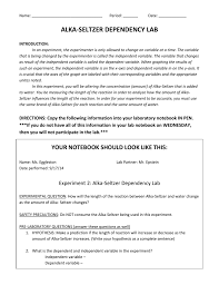 alka seltzer prelab quiz chemical reaction between water and