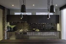 More images for gray kitchen cabinets with black backsplashes for kitchen » 25 Beautiful Kitchens With Dark Backsplashes Dark Kitchen Backsplashes
