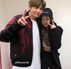Bts v and blackpink jennie have something in common… and they both. V Kim Jennie And Taennie Image 6474483 On Favim Com