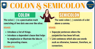 When used correctly the semicolon can make writing clearer. Colon Vs Semicolon When To Use A Semicolon A Colon Esl Grammar