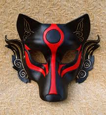 leather mask made to order okami wolf mask masquerade etsy in 2021 wolf mask leather mask kitsune mask