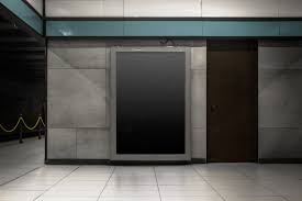 Toilet doors realistic interior mockup with vector. Outdoor Advertising Mockups Bundle In Outdoor Advertising Mockups On Yellow Images Creative Store