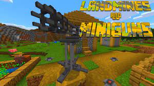 Hold rockets in off hand and rocket launcher in main hand, press r (unlike guns, rockets must be in offhand). Rocket Launchers Landmines And Miniguns Add On Minecraft Pe Mods Addons