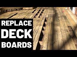How To Replace Deck Boards - Youtube