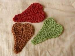 Crochet Heart Leaf Tutorial 4u Hf Thanks So Xox Diy Crochet Patterns Crochet Leaf Patterns Crochet Flower Patterns