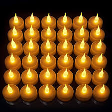 Vont 24 Pack Flameless Led Tea Light Candles Realistic Bright Naturally Flickering Battery Powered Candles Unscented Tealights Moradia Shop