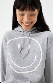 Pacsun smiley new arrivals face sweatshirt