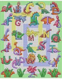 If you've done cross stitching before, then you knew that deciding the right alphabet pattern is the very basic thing to do. Dinosaur Abc Cross Stitch Pattern Cross Stitch Fonts Cross Stitch Patterns Cross Stitch Alphabet