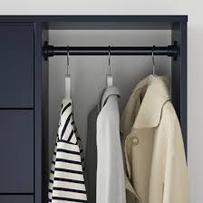 Nordmela Chest Of Drawers With Clothes Rail Black Blue 46 7 8x46 1 2 Ikea In 2020 Clothes Rail Clothes Rail Ikea Chest Of Drawers