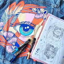 Sydney Let S Hang Out Pony Gold Denim Art Art Clothes Fabric Painting