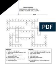 Cari kata bahasa indonesia 2019 adalah sebuah permainan teka teki silang huruf kuis puzzle iq yang asah otak. Teka Silang Kata Bahasa Melayu