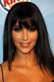 Kim Kardashian Bangs Hairstyle