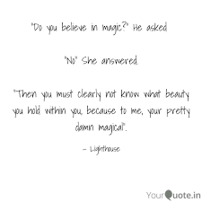 We did not find results for: Do You Believe In Magic Quotes Writings By Tennille Lunderstedt Yourquote