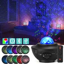 Star Projector Night Light 2 In 1 Night Light Projector Adjustable Lightness Starry Light And Led Nebula Cloud With Remote Control Built In Music Player For Kids Bedroom Living Room Home Theater